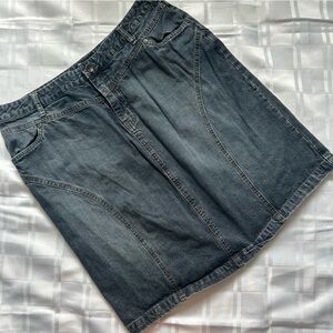 Contrast Jeans Vintage Y2K Denim Mini Skirt